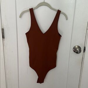 Abercrombie & Fitch brown V-Neck Bodysuit
